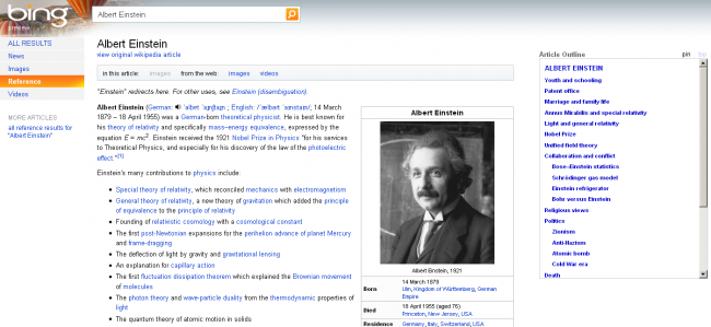 Bing [Albert Einstein] Reference