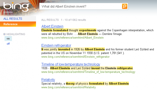Bing [What did Albert Einstein invent?]