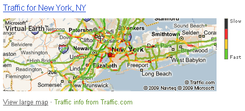 Bing [traffic in New York]