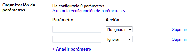 Parámetros en Google Webmaster Tools