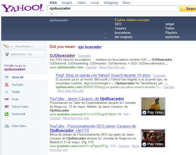 Nuevo Yahoo! Search