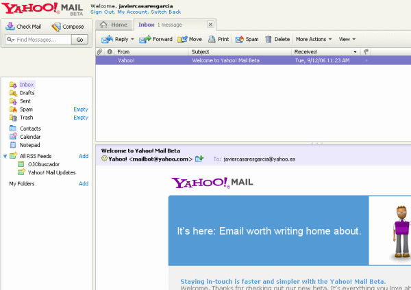Yahoo! Mail beta